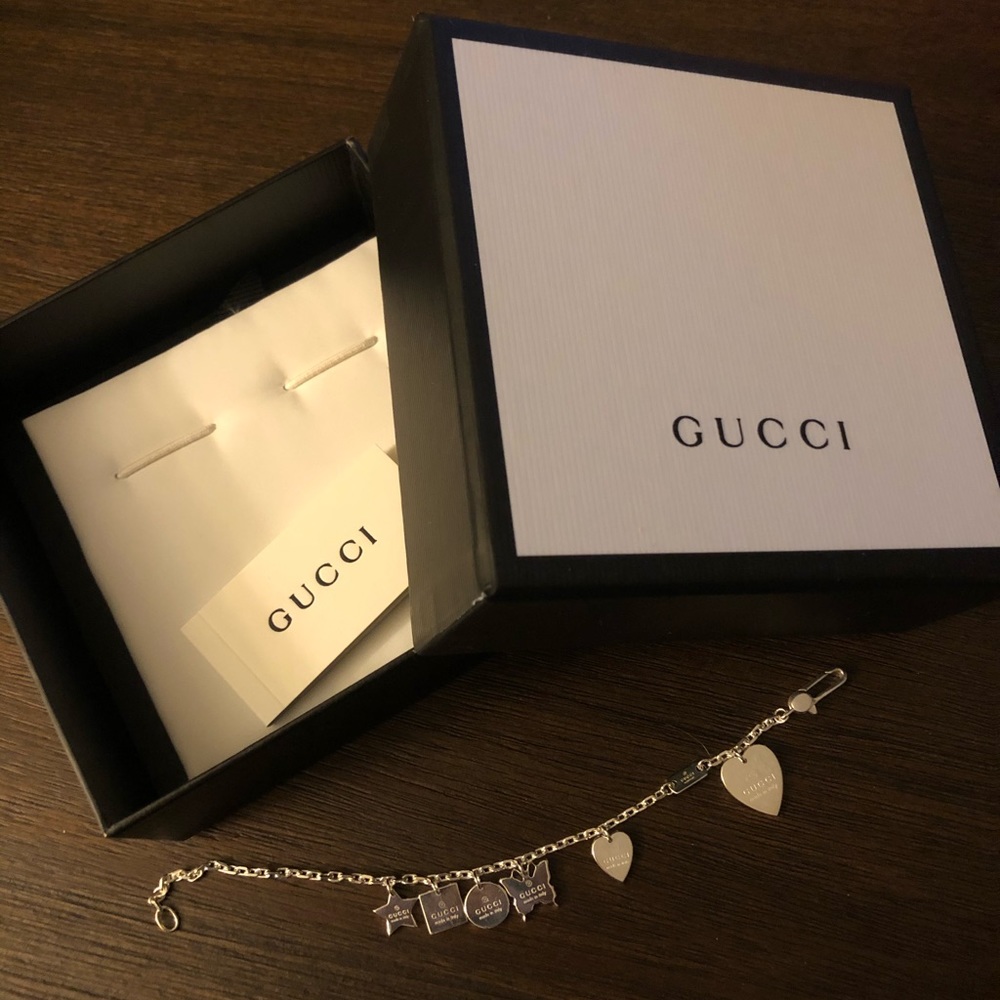 Gucci silver charm bracelet